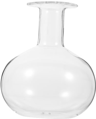 FUTUREORYY Jarrón Hidropónico de Transparente para Flores Secas y Decorativas Florero de Mesa Pequeño con Base Estable para Centros de Boda y Decoración del Hogar