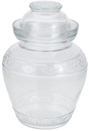 Alipis Tarro De Cristal Transparente Para Cocina De 2,5 Litros, Frasco Hermético De Vidrio Seguro, Almacenamiento Para Encurtidos, Uso Doméstico y Fermentación, Unidad Individual
