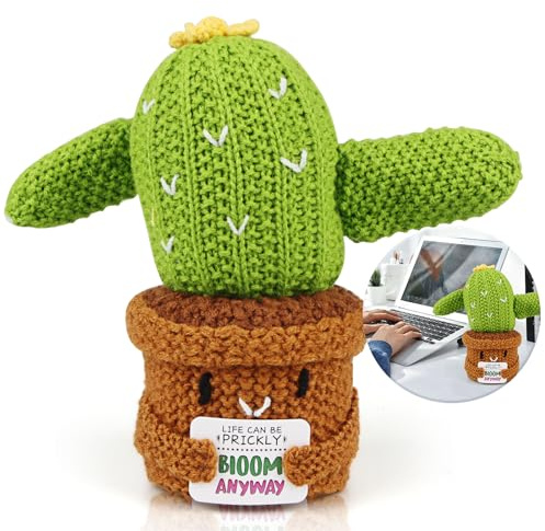 Yegookay Positive Fleur Cactus Héros Chance Plein Beau Que Nous Vivons Simultanément Tu Es De Retour Cadeaux pour Femmes Atteintes de Cancer Super Peluche Cadeau Personnes Handicapées Petite Attention