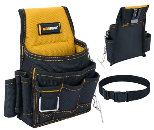 MELOTOUGH Electrician Tool Pouch Tool Belt Pouches Multiple Pockets Tool Organizer for Technician, Maintenance, HVAC