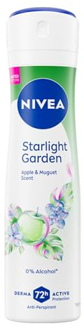 NIVEA Deodorante Spray Starlight Garden 150 ml, Deodorante donna al profumo di Mela e Mughetto, Deo spray antitraspirante per una protezione 72h, Delicato, Senza alcool, Tutti i tipi di pelle