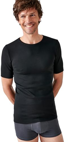 Damart - T-Shirt Maille Classique Thermolactyl, Homme, Noir, Taille XL, Manches Courtes