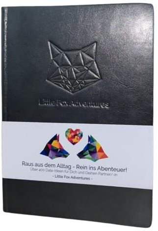 Little Fox Adventures Date Journal • Den perfekta presenten för alla relationer • Rådgivare med över 400 kreativa data-idéer • Tyska • DIN A5 • Svart