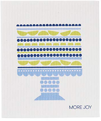 More Joy - Swedish Dishcloth - Schwedische Spültuch - Schwamm - biologisch abbaubar - Öko - Langlebig, Waschbar - (Blueberry Cake)