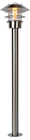 Lucide ZICO - Mastleuchte Außen - Ø 21,8 cm - 1xE27 - IP44 - Chrom Matt