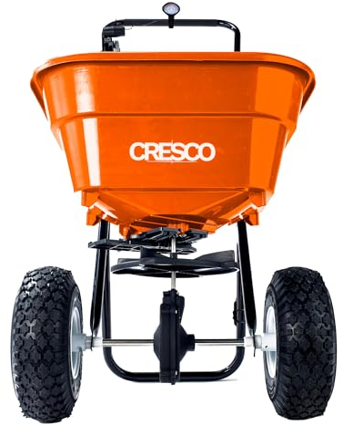 CRESCO CR20SW Salt Spreader - Winter-Grade | Pneumatic Traction Wheels | Precision Salt Dispensing