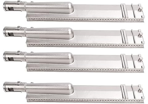 Mokernali Lot de 4 brûleurs de barbecue à gaz en acier inoxydable 304 de qualité supérieure - Tubes à gaz résistants à la chaleur - Brûleurs de rechange pour barbecues à gaz avec 4 brûleurs