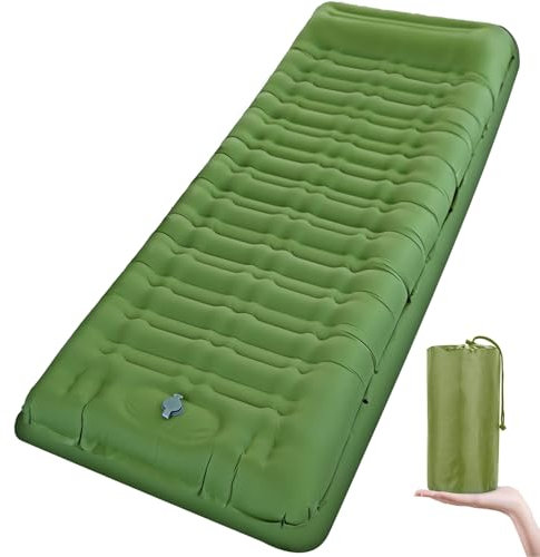 Isomatte Selbstaufblasend Ultraleicht 12cm Dick– Camping Luftmatratze für Outdoor, Aufblasbare Schlafmatte mit Kleinem Packmaß, Selbstaufblasbare Isomatte für Camping, Trekking, Wandern, Festival