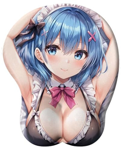 3D Anime Game Tapis de Souris 3D en Silicone Tapis de Souris Anime Fille Japonais Manga Waifu Poignet Tapis de Souris Antidérapant Tapis de Souris d'ordinateur Tapis de Souris de Bureau pour