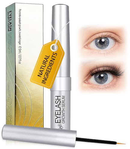 5ml Serum Para Pestañas, Suero Profesional De Nutrir De Eyelashes De, para el Alargamiento y Engrosamiento de Pestañas y Cejas, Crea ojos Gruesas Y Hermosas