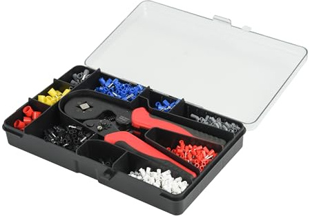 Electraline 59228 Kit pinza a crimpare con 1200 capicorda colorati pre-isolati