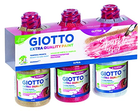 Giotto Tempera Glitter, 250 ml, 3 Stück