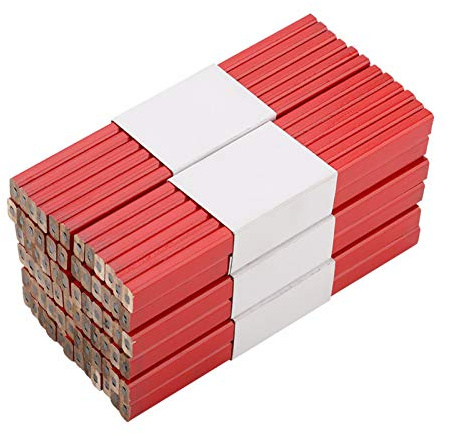 Cocoarm Zimmermannsbleistift Set, 72 Stück, 175mm Länge, Holzbearbeitung Baubleistifte zum Markieren und Anzeichnen auf der Baustelle