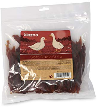 Biazoo Pechugas Suaves de Pato 500 grs Snacks para Perros Apto para Todas Las Razas y tamaños. Snack Altamente digerible y con Alto Contenido en proteína.