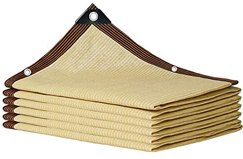 DKLE 2x7m 85% Toldo Vela de Sombra Red de Sombreado Negra Protección Solar Hoja de Lona Engrosamiento Cifrado Sombra para El Hogar Planta de Patio Aislamiento Térmico del Coche Malla Sombreador