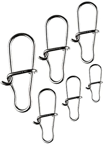 Snaps Angeln Ultra Strong, LMAB Karabiner Einhänger Wirbel Duo Lock für das Zander-Angeln, zum Spinnfischen für Barsch, Forelle, Zander & Hecht, Größe 000, XS extra klein bis XL, Größe XXS | 15 kg