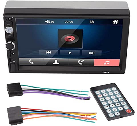 Car Stereo Radio Player, 7 Inch LCD Touchscreen Bluetooth Car Stereo Radio Player Handsfree Car MP5 Player FM Radio with Remote Control Support Reversing Video/Mirror Link for Android for IOS