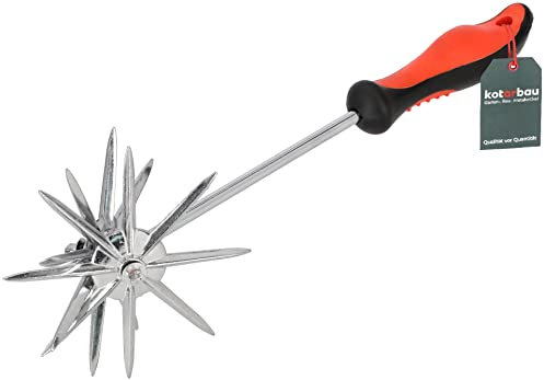 KOTARBAU® Musoir à étoile - Cultivateur rotatif manuel en acier au carbone 370 mm