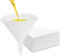 Weishuo Conos de Filtro no Tejidos Paquete de 50 Filtro de Aceite de Freidora Cocina de 4,5'' con 1 Soporte de Cono para Restaurantes, Cafeterías, Camiones de Comida, Hoteles