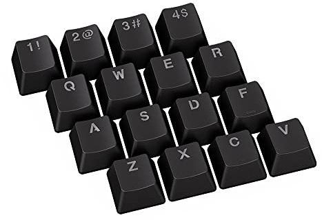 ENDORFY PBT Keycaps, Satz von 124 keycap, klare Schrift, haltbares und unauslöschliches PBT-Material, US ANSI-Layout | EY0E001, Schwarz