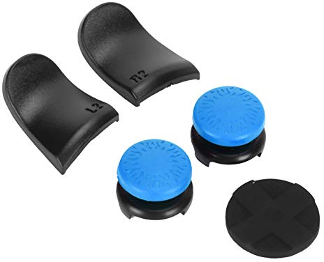 Vomeko PS5 Controller Thumbstick Grip Key Joystick Cap L2 R2 Trigger Extender 5 in 1, Non-Slip Gamepad Accessory, PS5 Controller Accessory(Blue)
