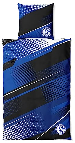 FC Schalke 04 Bettwäsche schwarz blau 135x200cm+80x80