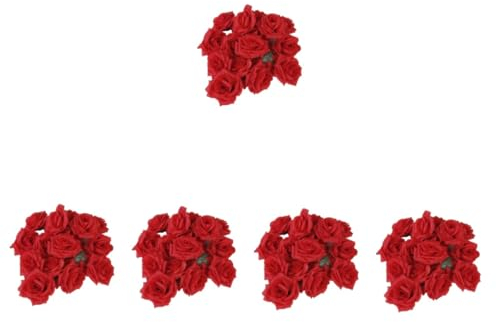 Cabilock 100 STK künstliche Rosenköpfe gefälschte Schaumrosen gefälschte Rosenköpfe Seidenrosen hochzeitsdeko Rose künstlich 8 cm große Rosenblüte die Blumen künstliche Rosenkopf