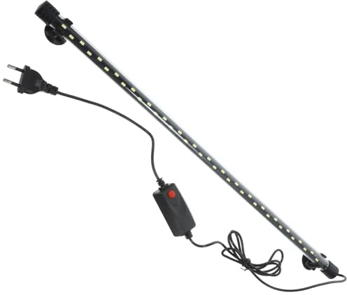 Housoutil Lumière Led Aquarium 58Cm Éclairage Blanc Pur Haute Luminosité Ventouses Lampe Décorative Aménagement Paysager Aquatique Prise Ue