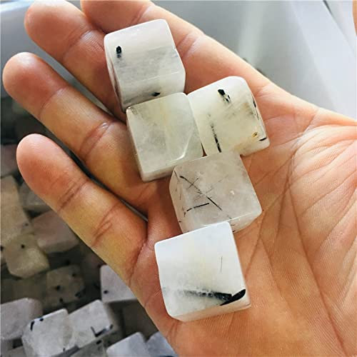 TZNLTPFY Natürliches schwarzes Kristallgranulat, quadratisch, Fischtopf, Landschaftsdekoration, Erzproben, Kristallheilstein, Kristall DINZHHENGYIN (Size : 500g)