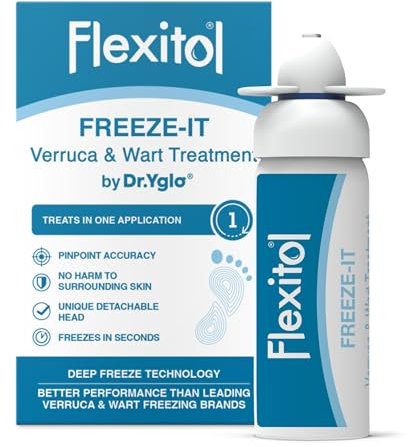 Flexitol Freeze-It Verruca and Wart Treatment - Deep Freeze Technology - 15 Applications Per Pack - Fast-Acting Cryotherapy Solution for Effective Relief of Verrucas - Clinically Proven Foot Care 50ml