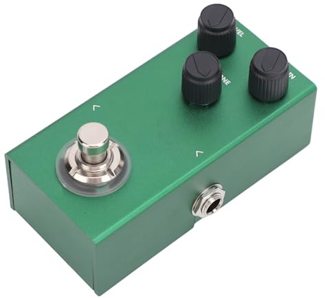 Overdrive-Gitarrenpedal, 9 V DC Mini-Aluminiumlegierung Overdrive-Pedal Gitarren-Overdrive-Effektpedal mit Drive-Level-Klangreglern, Gitarren-Overdrive-Pedal für E-Bass