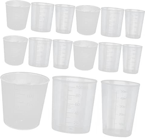 SHOWERORO Laborproben-sammelbecher 50 Stück Transparente Messbecher 50-ml-becher Messbecher Mit Experimentierbecher Für Flüssigkeiten Pp-material Genaues Messen Bequem Zu Beobachten