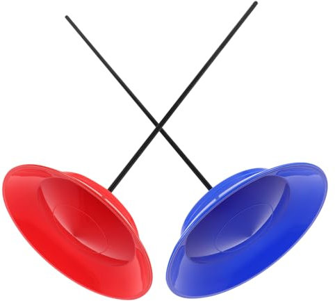 VICASKY Zirkus-jonglierspiel-Set 2-teilig Bunte Jonglierplatten Und -stäbe Für Das Erlernen Von Fähigkeiten Auf Kinderpartys