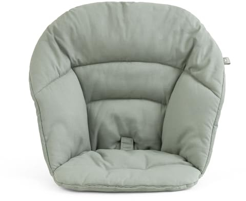 Cojín Stokke Clikk, Glacier Green - Compatible con la Trona Stokke Clikk - Proporciona apoyo al bebé - Hecha con Algodón orgánico - Reversible y lavable a máquina - Para niños de 6 a 36 meses