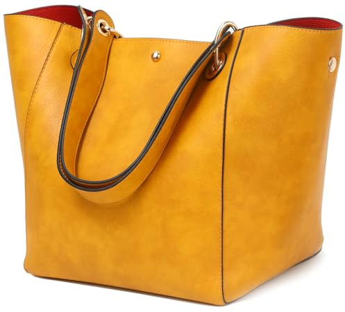 sqlp Shopper Tasche Damen Groß Handtasche Ledertasche Big Tote Bag Henkeltaschen Arbeit Handtaschen für Damen Schultertaschen