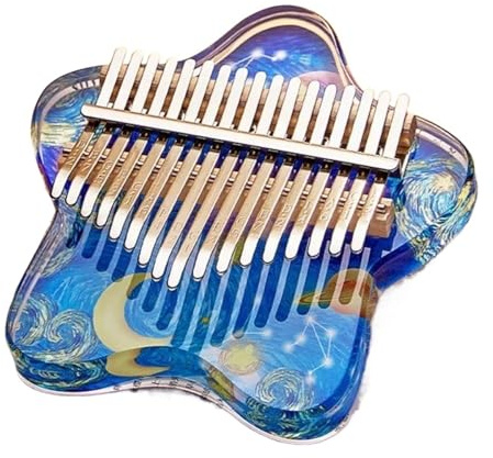 Kalimba Instrument Acryl Kalimba 17 21 Tasten Niedliche Chromatische Kalimbas Tragbares Mini-Daumenklavier Anfänger Musiktastatur(17 key)