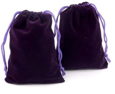 QQLADY Lot de 50 sachets à Bride en Velours avec Cordon de Serrage, 5 x 7 cm, 7 x 9 cm, 8 x 10 cm, 9 x 12 cm, 10 x 15 cm, pour Emballage de Bijoux de fête, Sacs de Rangement pour conteneurs perlés