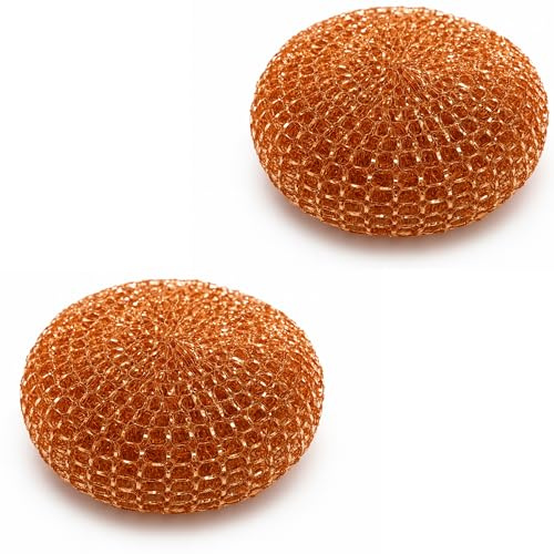 Topfreiniger verkupfert Topfkratzer Scheuerspirale Reinigungsschwamm (2 Stück)