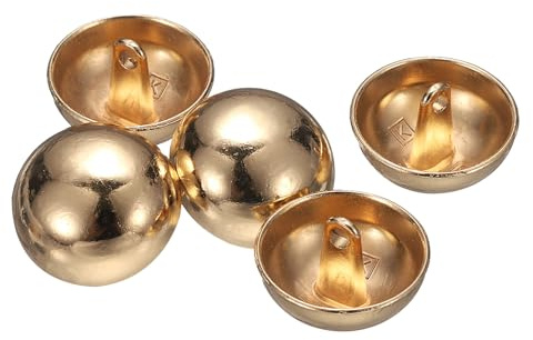 QUARKZMAN 5 Piezas De Botones De Metal Semiabovedados Para Coser, 20 mm De Media Perla Con Tapa De Champiñón Y Vástago Para Traje De Chaqueta, Abrigo, Chaqueta, Decoración De Prendas, Dorado