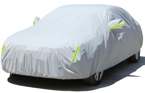 Outdoor Car Cover for Jeep Grand Cherokee,Outdoor Full Cover with Sun, All-Weather Rain And Dust Protection With Zip And Wind Cord