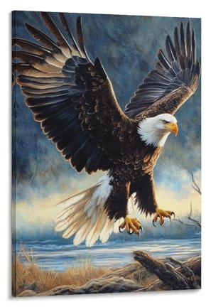 CCIZFMQ Águila Cuadro En Lienzo Cuadros Decoracion Pinturas Murales Cuadros Modernos Impresiones Lienzo Para Dormitorio Salon Poster 20x30inch(50x75cm)