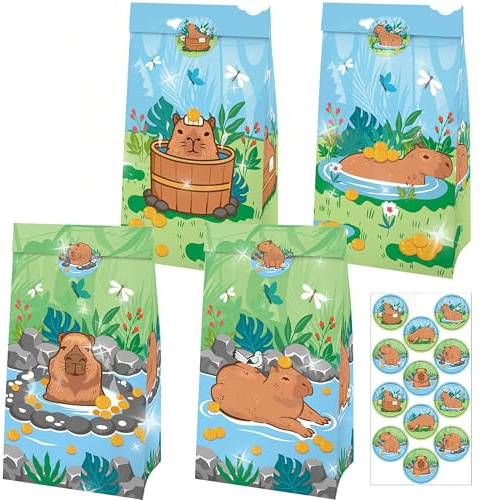 bolsas de dulces de capibara para fiesta detalles y suministros para | 12 bolsas de dulces de capibara para fiesta detalles y suministros para cumpleanos y baby shower