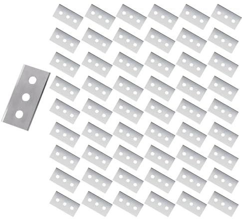 54 Stück Klingen für ceranfeldschaber,Doppelseitige Schaberklingen,Schaber Ersatzklingen,Kochfeldschaber Reinigungsschaber,Rasierklingen für Glasschaber,Zeranfeldkratzer [Energieklasse A+]