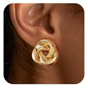 HANLI Grosso Orecchini Donna Oro Placcato 14K Anallergici Leggeri Trendy Gioielli di Moda per le Donne