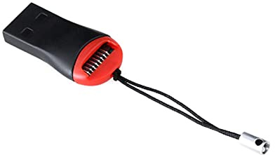 JTQYFI Lector de tarjetas USB TF USB 2.0 TF Memory Lector Writer Hangable Portátil