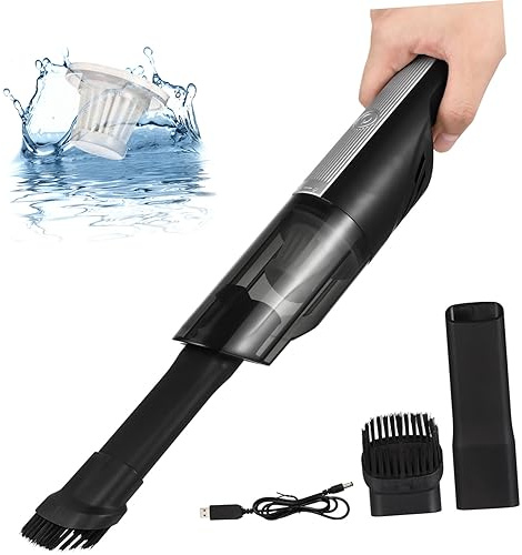 BESPORTBLE Aspirapolvere Portatile Wireless per Auto Aspirabriciole Mano con Filtro Lavabile Alta Potenza di Aspirazione per Casa Ufficio e Veicoli Leggero e Compatto