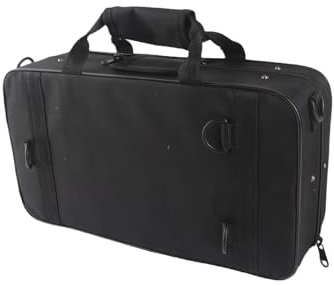 Bb Clarinet Case, Travel Saxophone Protection Bag with Oxford Fabric, Soft Foam Padding, 360x200x100mm Storage, Adjustable Strap Sheet Pocket for Musicians Students Life