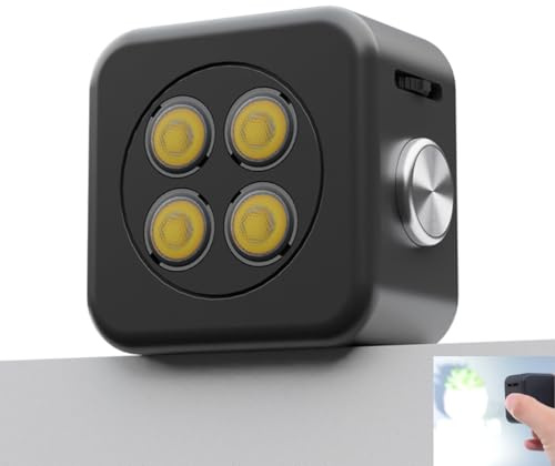 Funmount, luce flash esterna per smartphone, 18 W, con luce fissa da 3 W, lampada magnetica per cellulare, luce flash a LED sincrono ad alta potenza, per foto e video e live streaming (nero)