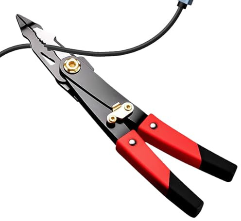 Alicates Pelacables – Alicates para engarzar cables, peladores de cables eléctricos – para uso doméstico: pelado, tamaño, fraccionamiento, crimpado, cizallamiento, sujeción y