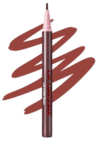 Erinde Flüssiger Lippenkonturenstift, Tattoo Lip Liner, Langanhaltend & Wasserfest, Wischfest, Hochpigmentiert, Präzise Lippenkontur, Feine Runde Spitze, Vegane Formel, #100